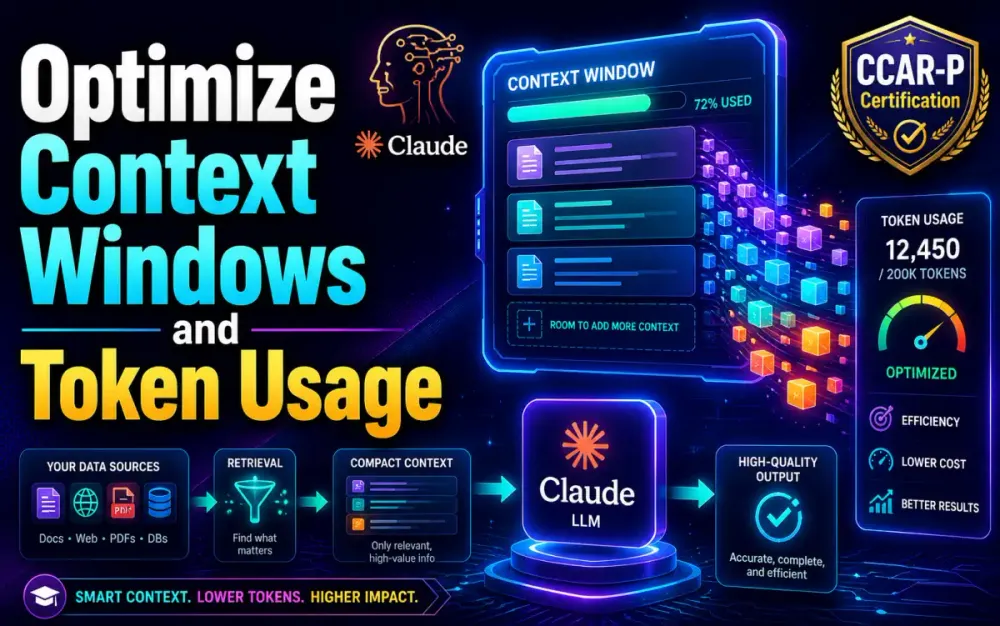 Optimize Claude Context Windows & Token Usage | CCAR-P Exam Guide | CCAR-P Domain 2