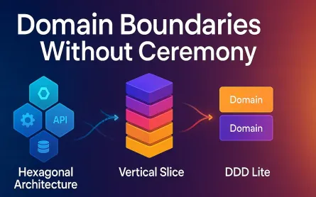 Domain Boundaries Without Ceremony: Hexagonal, Vertical Slice, and DDD Lite for Pragmatic Teams